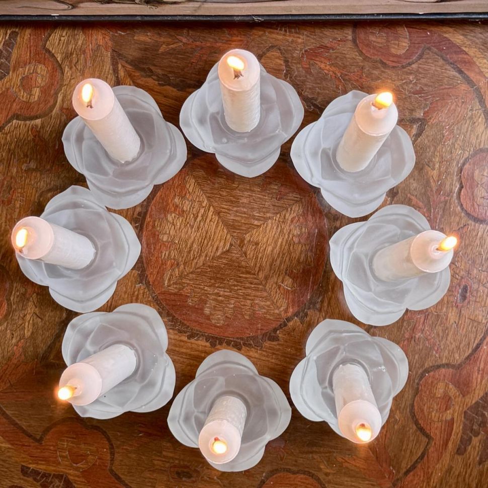 Подсвечник Цветок Лалик 8 см хрусталь 