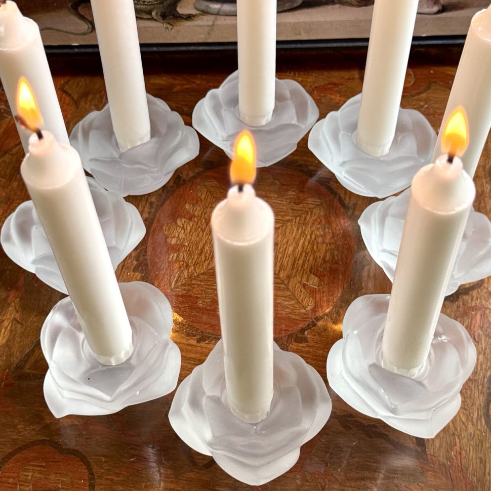 Подсвечник Цветок Лалик 8 см хрусталь 