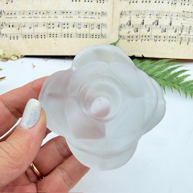 Подсвечник Цветок Лалик 8 см хрусталь 