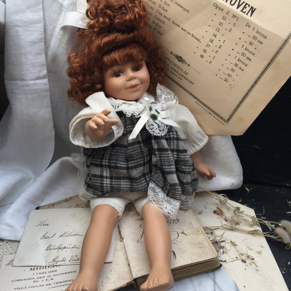 Кукла пампушка веснушка фарфор