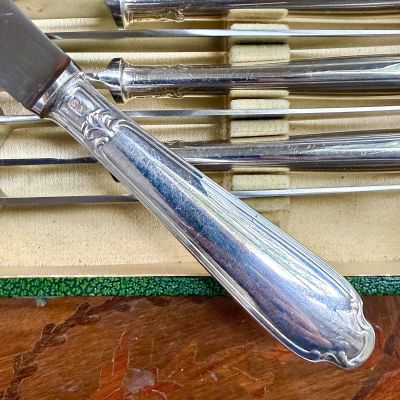 Нож столовый Christofle 25 см серебрение Франция