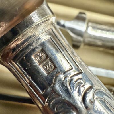 Нож столовый Christofle 25 см серебрение Франция