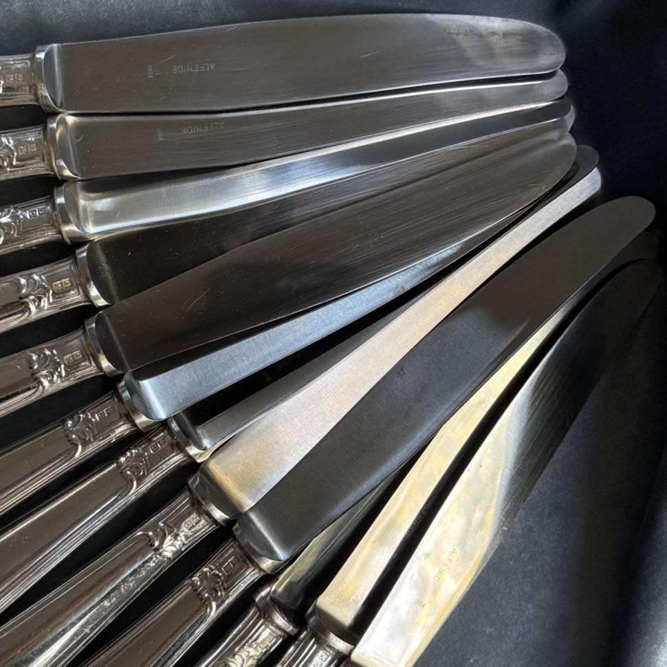 Нож столовый Christofle 25 см серебрение Франция