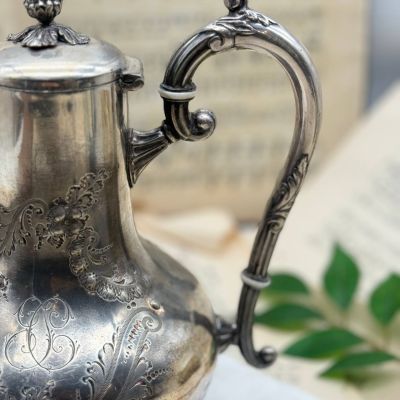 Чайник кофейник Armand Frenais 1,1 л глубокое серебрение Франция 