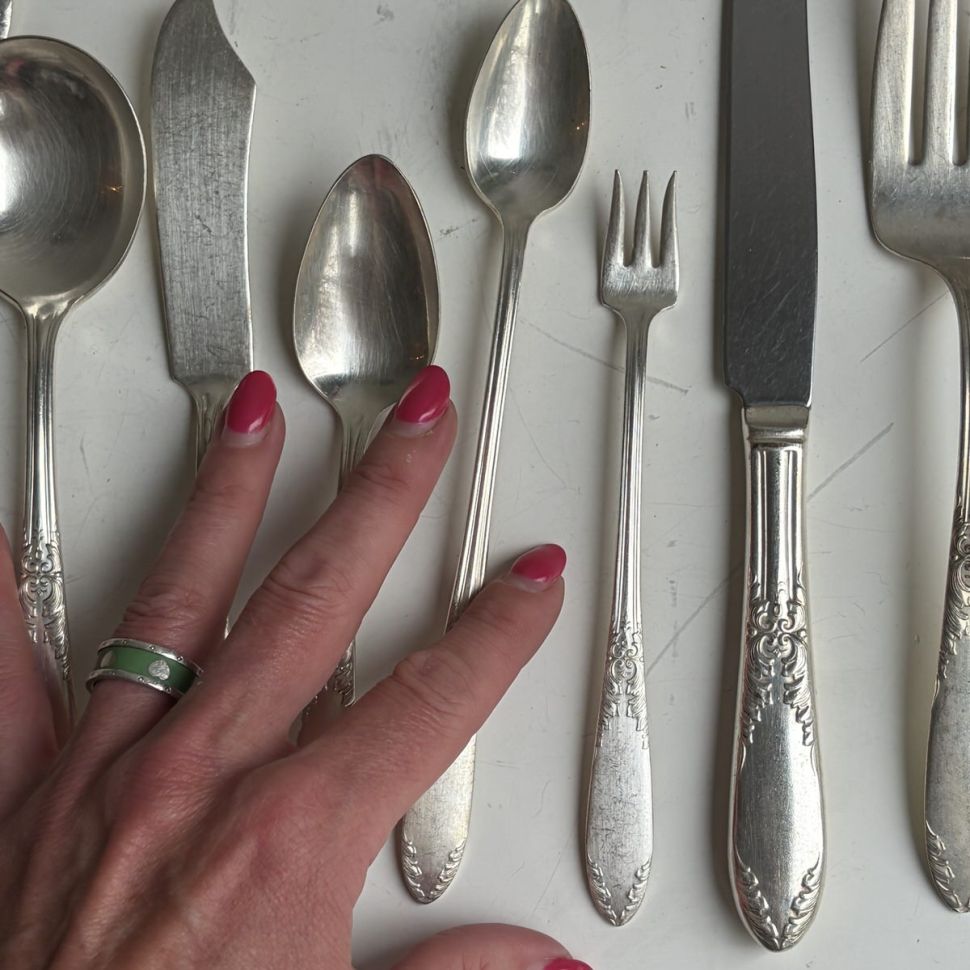 Вилка столовая King Edward National Silver Company серебрение 