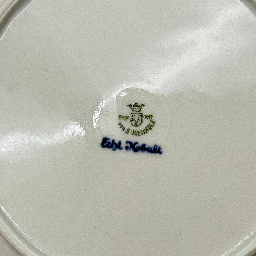 Чайное трио Von Schierholz 220 мл кобальт фарфор Германия