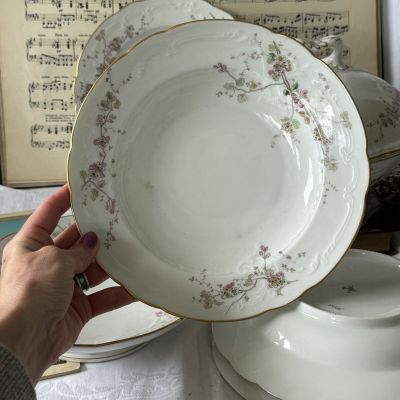 Тарелка глубокая Pirken Hammer Арт Нуво 24 см Богемия 100 лет