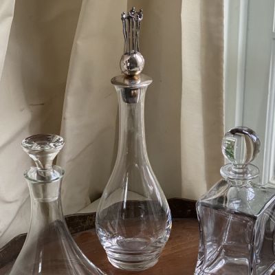 Графин 1 л с мельхиоровой пробкой хрусталь