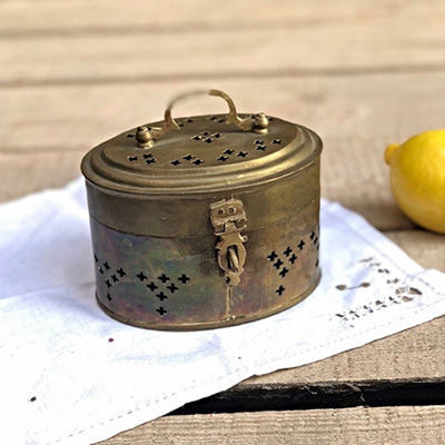 Шкатулка-курительница латунь