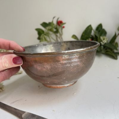 Миска глубокая 15 см металл медное покрытие