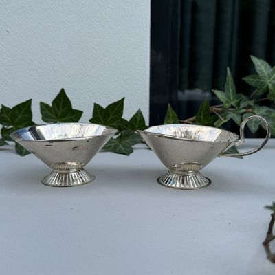 Сахарница и молочник  набор 2 шт. мельхиор 