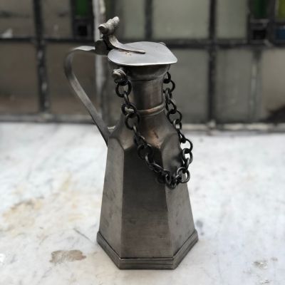 Кувшин с крышкой и цепью 0,6 л Желуди олово