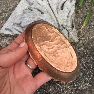 Блюдце медное малое