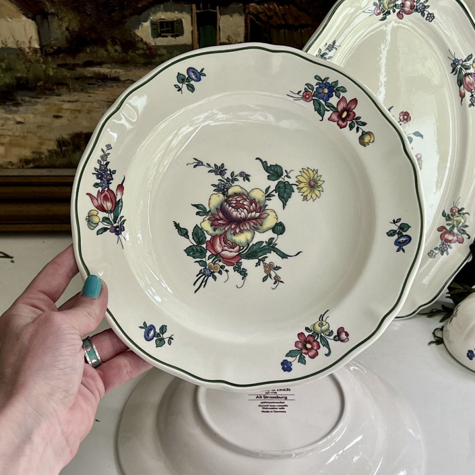 Тарелка глубокая Alt Strassburg ВиллеройБох 23 см фарфор Германия