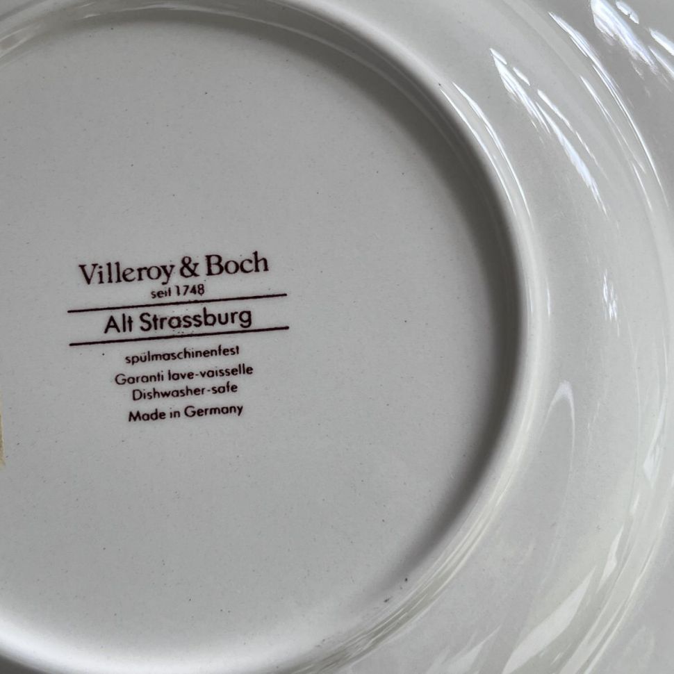 Тарелка глубокая Alt Strassburg ВиллеройБох 23 см фарфор Германия
