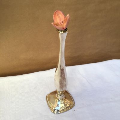 Ваза для цветов фигурная, металл