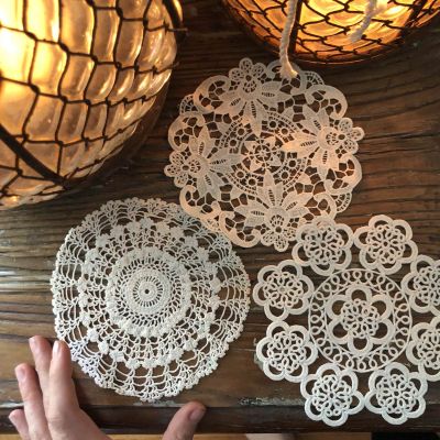 Салфетка кружевная, набор из 3х, 13 см Ø