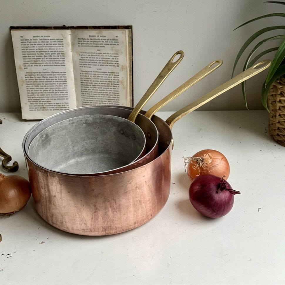 Ковш медный 3 л с латунной ручкой