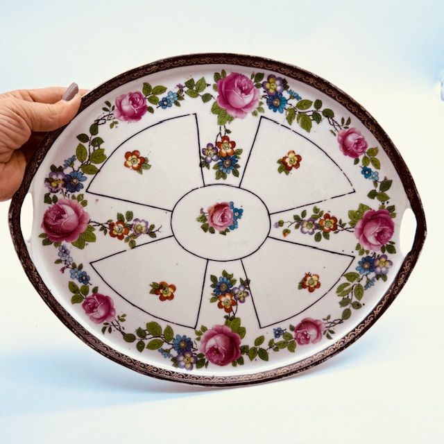 Блюдо поднос Розы 36 см фарфор Франция   