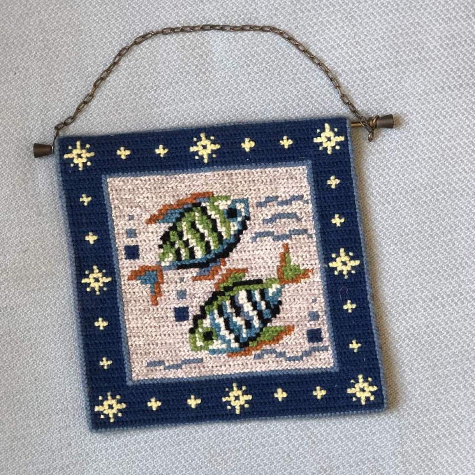 Панно сонетка 20х20 см на латунном держателе