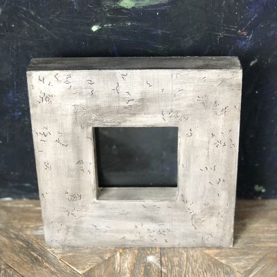 Декоративный элемент Рама серебристая для фото, дерево