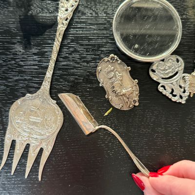 Ложка совок 11 см серебрение 