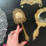 Зеркало ручное Неоклассицизм 25 см латунь