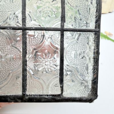 Подсвечник Витраж 10 см стекло олово