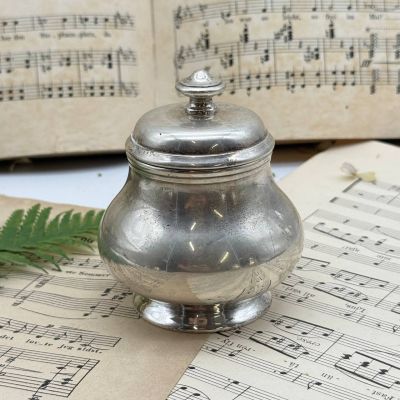 Чайник кофейник сахарница молочник серебрение набор 4 предмета Ар-деко