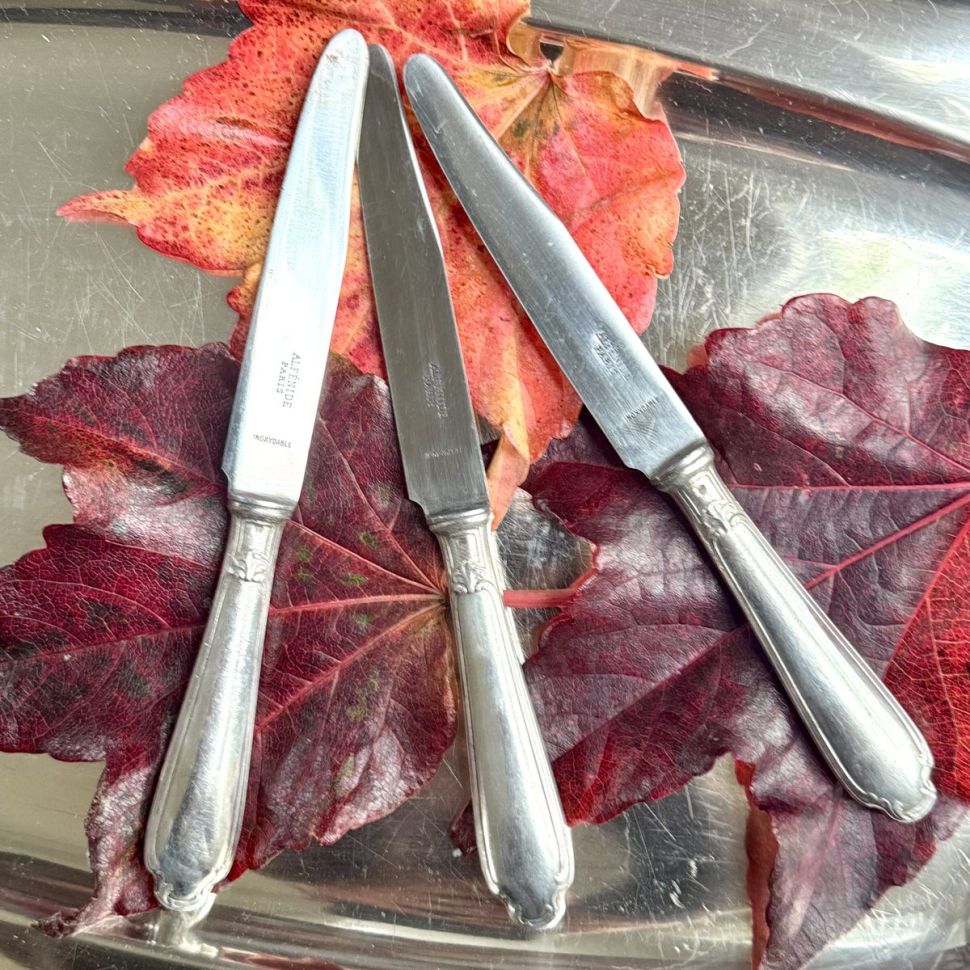 Нож столовый Christofle 21 см серебрение Франция