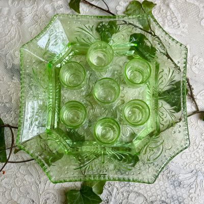 Стопка 25 см урановое стекло