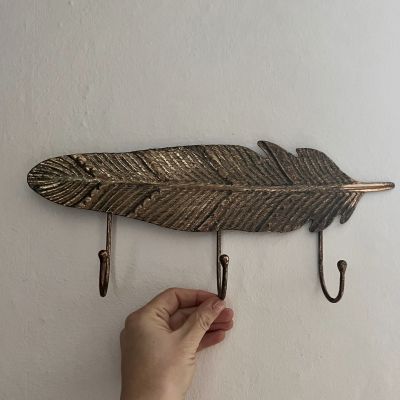 Вешалка настенная Лист 36 см металл
