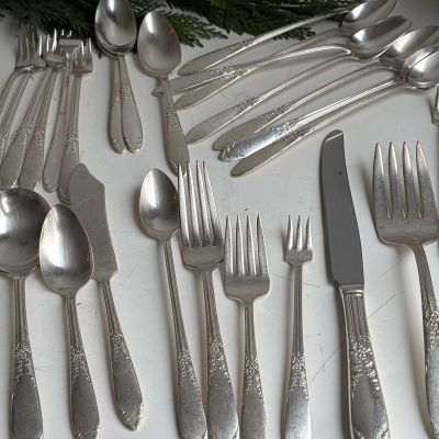 Ложка столовая King Edward National Silver Company серебрение 