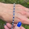 Браслет теннисный 20 см фианиты серебро