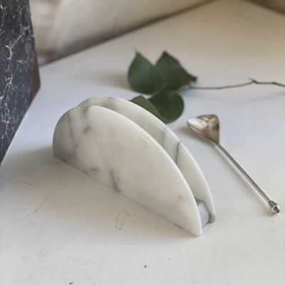 Салфетница  Белый мрамор 15 см