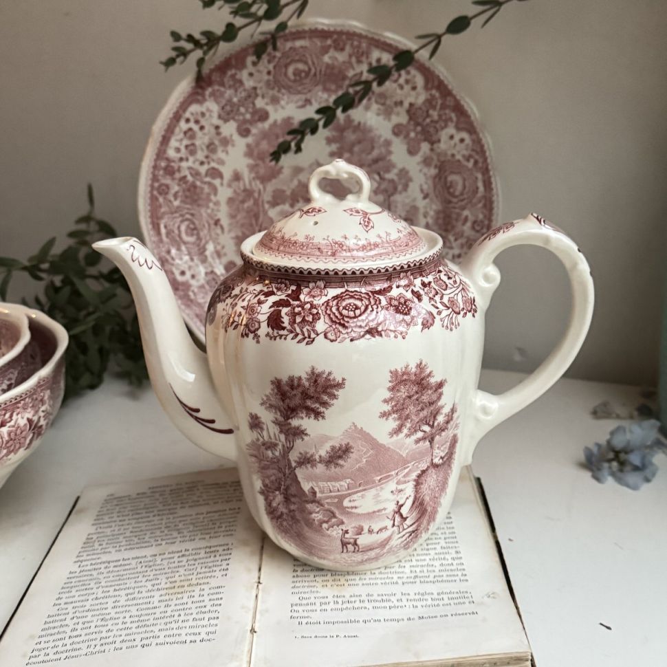 Чайник кофейник 0,9 л ВиллеройБох Burgenland красный фарфор Германия уценка 