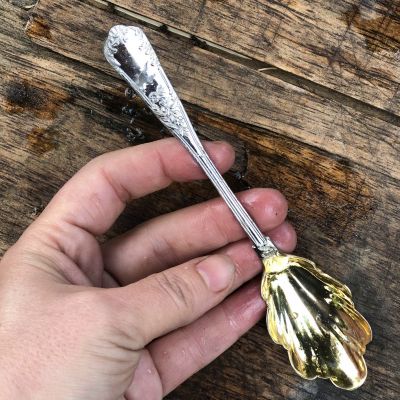 Ложка для икры 15 см металл с золочением