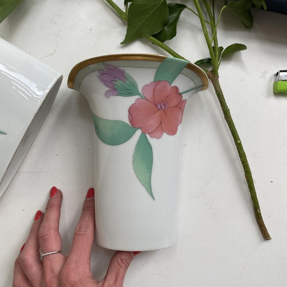 Ваза 19 см малая Hutschenreuther Leonard фарфор Германия