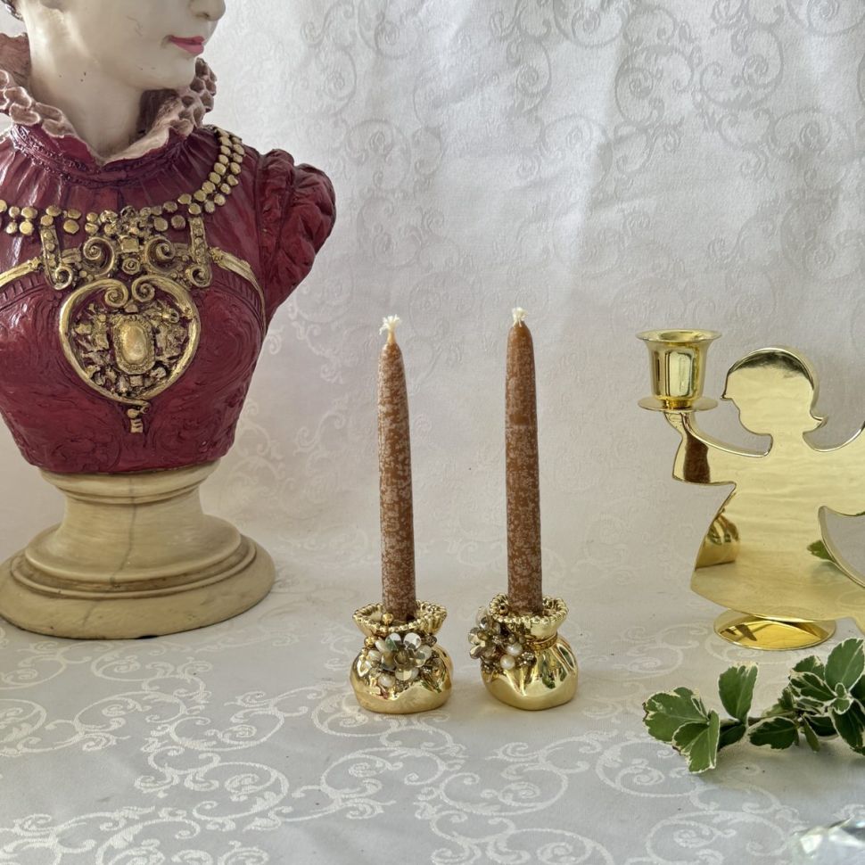 Подсвечник дизайнерский Мешочек со свечой