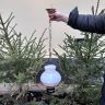 Люстра на 1 лампу 77 см латунь стекло Франция 