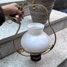 Люстра на 1 лампу 77 см латунь стекло Франция 