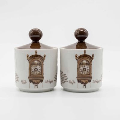 Сахарница с крышкой фарфор Бавария "Часы"