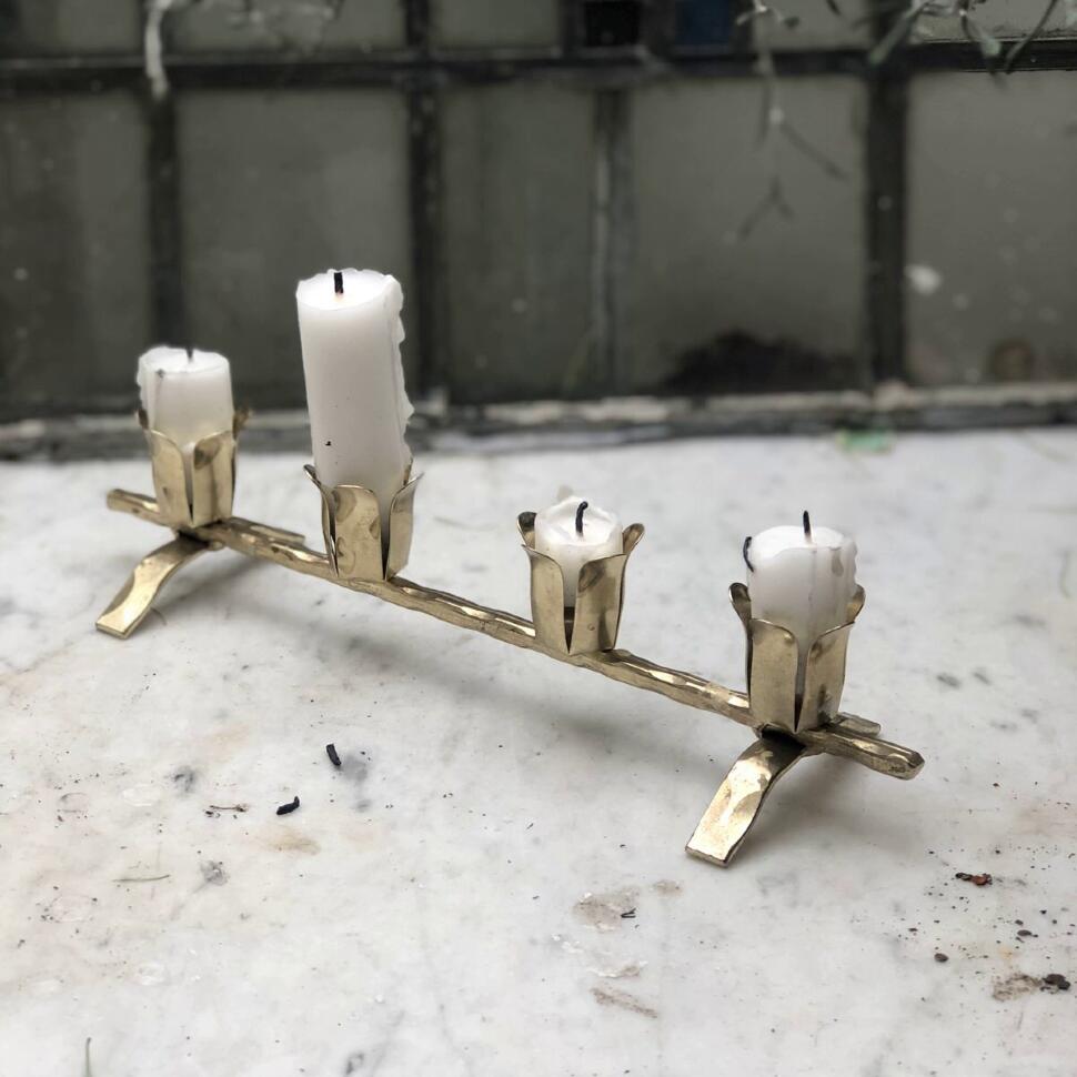 Адвент  Ветвь 26 см металл