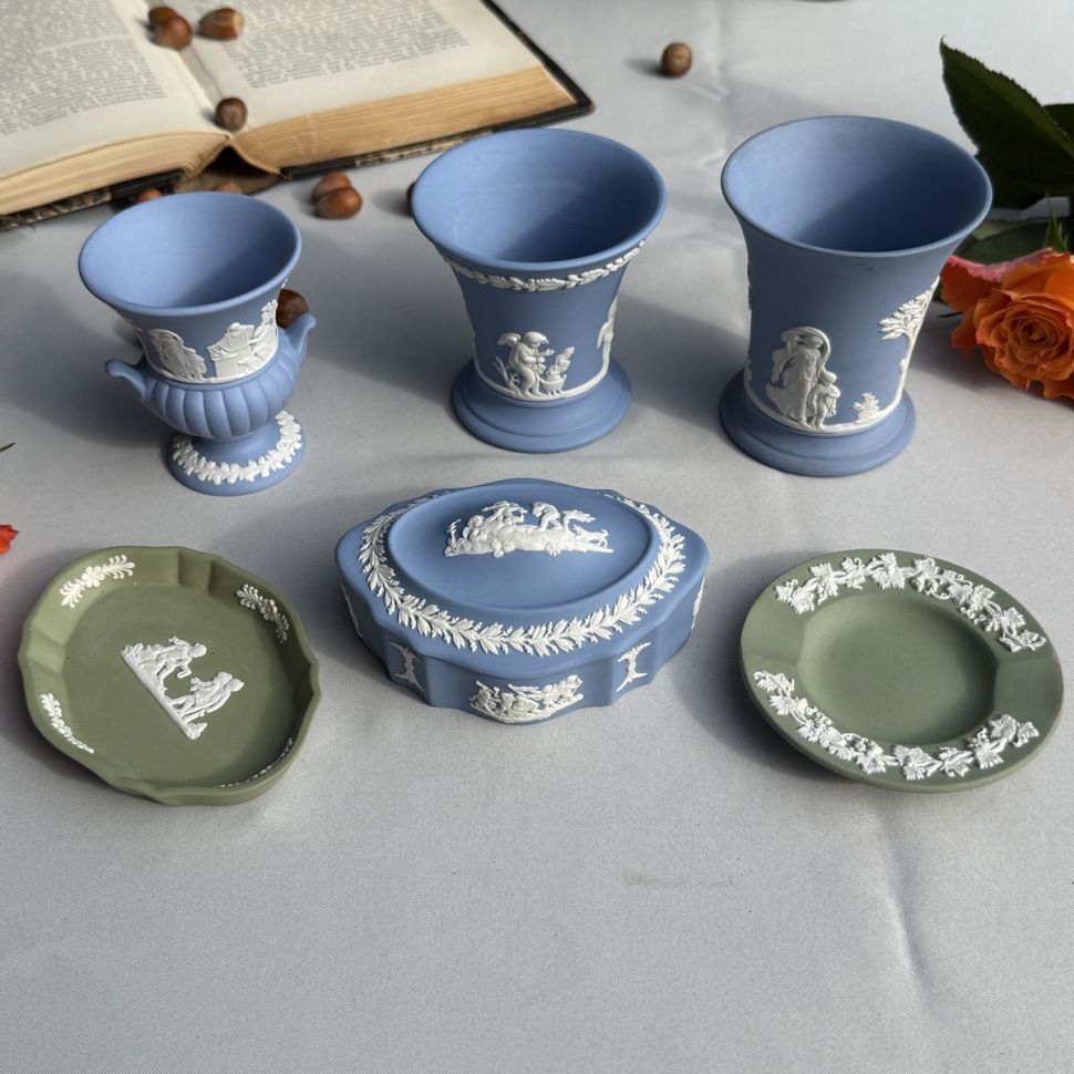 Пепельница Wedgwood 9 см бисквитный фарфор Англия 