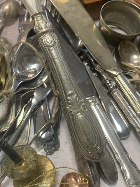 Ложка сервировочная 25 см серебро 800 бакелит Италия