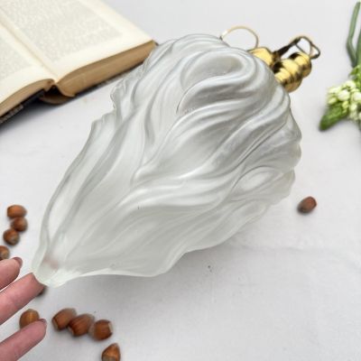 Люстра потолочная Факел 50 см латунь стекло 50-е гг