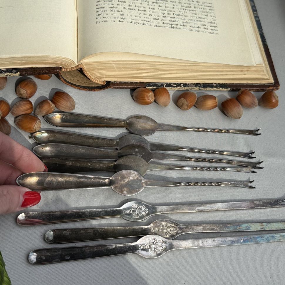 Вилка для ракообразных 19 см серебрение 