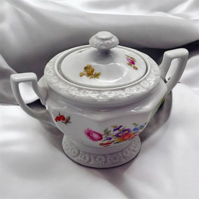 Сахарница Rosenthal Maria Classic Rose Мейсенский букет 17 см Германия