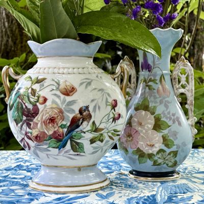 Ваза Цветы Прованса 25 см в стиле Наполеона 3 изъян 