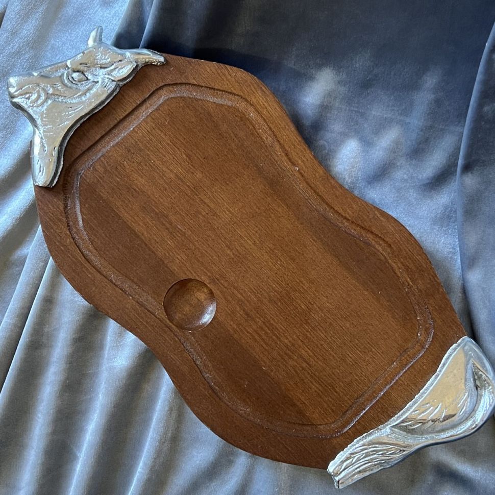 Доска для подачи Корова 36 см дерево металл